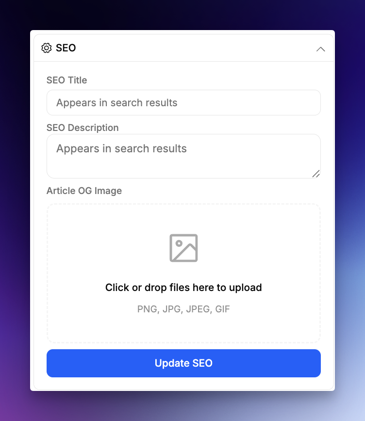SEO Controls for your Knowledge Base articles in FeatureOS